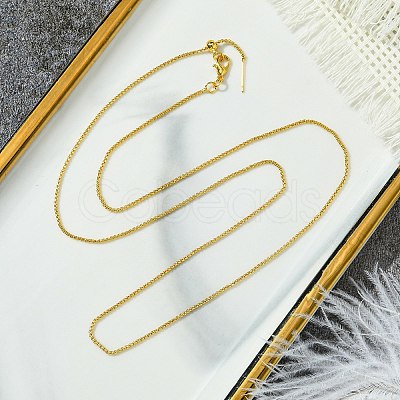1.5mm Rack Plating Brass Box Chain Adjustable Slider Necklaces for Women Men MAK-L044-05G-1