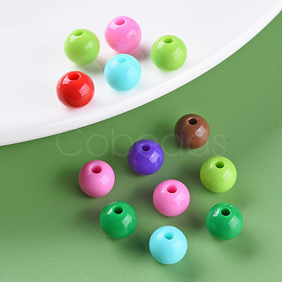 Opaque Acrylic Beads X-MACR-S370-C8mm-M2-1