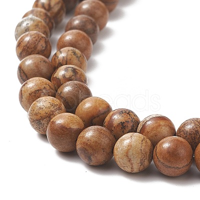 Natural Picture Jasper Round Bead Strands LS-G-G-P070-55-8mm-1