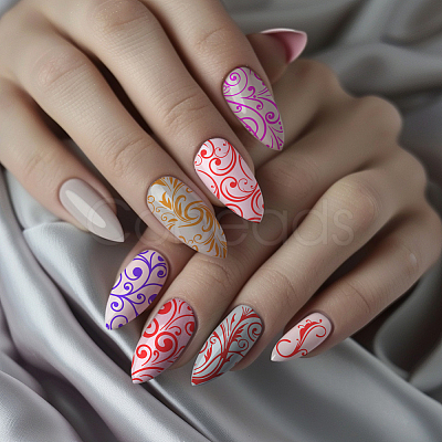 Stainless Steel DIY Nail Art Templates MRMJ-WH0092-062-1