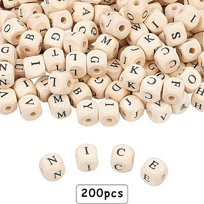 Natural Wooden European Beads WOOD-OC0001-42A-1