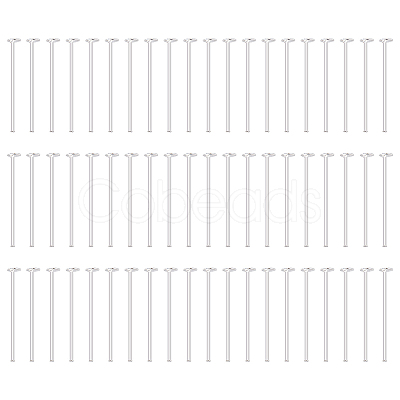 60Pcs 925 Sterling Silver Flat Head Pins STER-BC0002-17C-1