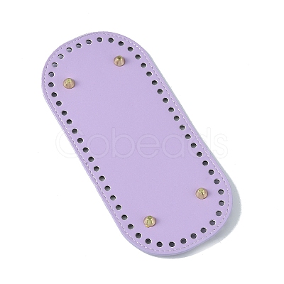Oval PU Leather Knitting Crochet Bags Nail Bottom Shaper Pad DIY-WH0349-26LG-01-1