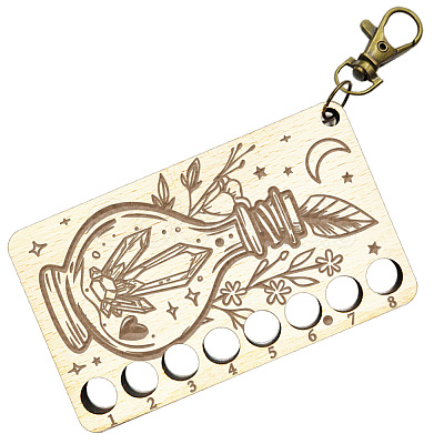 8-Position Wood Embroidery Thread Storage Trays TOOL-WH0056-024-1