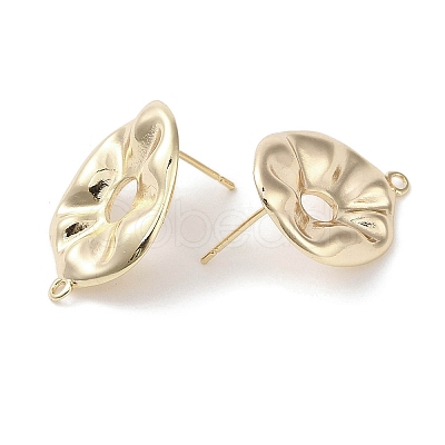 Brass Stud Earring Findings KK-G491-55G-1
