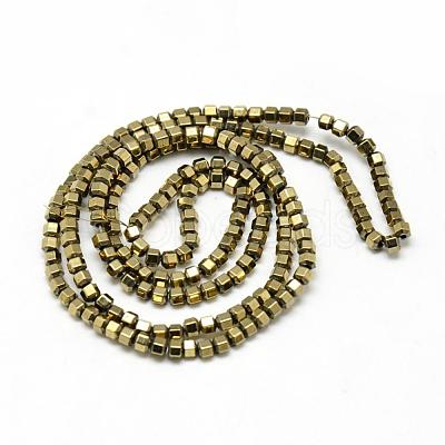 Electroplate Non-magnetic Synthetic Hematite Beads Strands G-Q486-63D-1