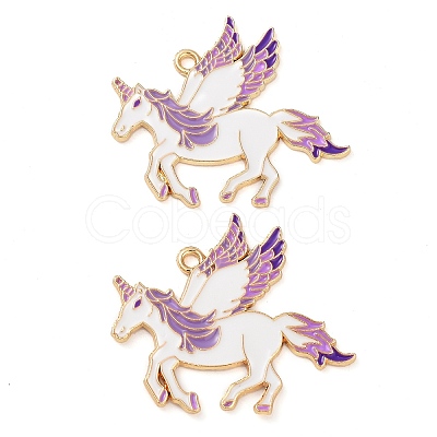 Rack Plating Alloy Enamel Pendants FIND-Q099-05B-G-1