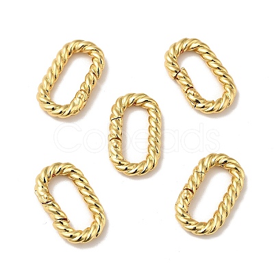 Brass Spring Gate Rings KK-J301-13G-1