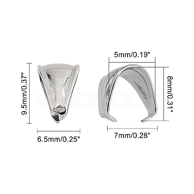 304 Stainless Steel Snap on Bails STAS-UN0009-05P-1