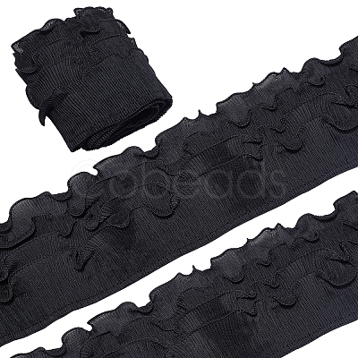 2 Yards Pleated Chiffon Lace Trim OCOR-GF0001-87B-1