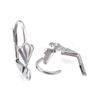 Tarnish Resistant 304 Stainless Steel Leverback Earring Findings STAS-K198-02P-1