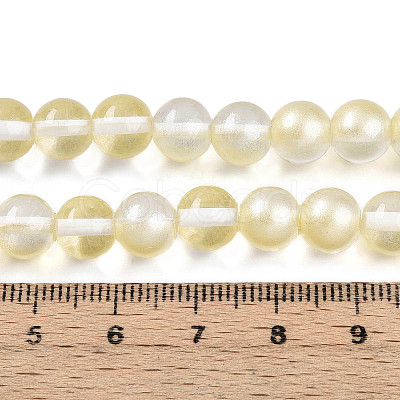 Baking Paint Transparent Glass Beads X1-DGLA-N011-8mm-02-1