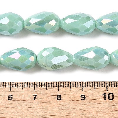 Opaque Solid Color Electroplate Glass Beads Strands LS-EGLA-N013-P10mm-B14-1