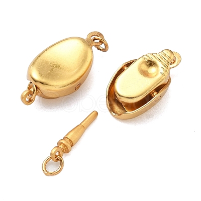Matte Brass Box Clasps KK-H532-13G-1