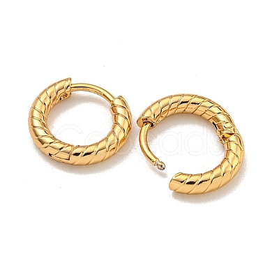 202 Stainless Steel Huggie Hoop Earrings with 304 Stainless Steel Pins for Women EJEW-H003-04G-1
