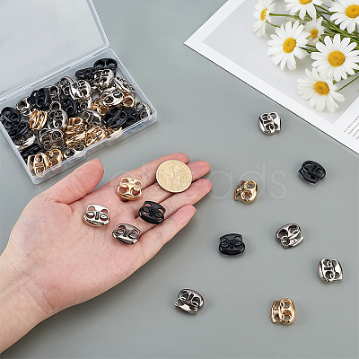 48Pcs 4 Colors Alloy Cord Locks FIND-PH0062-18-1