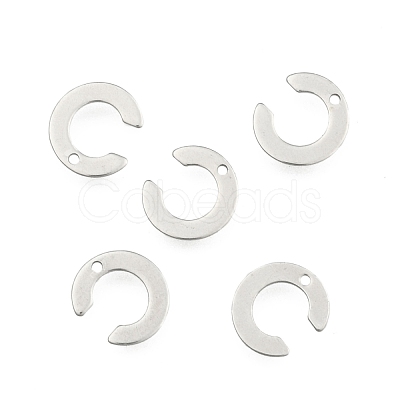 Tarnish Resistant 304 Stainless Steel Letter Charms STAS-O072-C-1