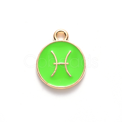 Alloy Enamel Pendants X-ENAM-S124-01A-06H-1