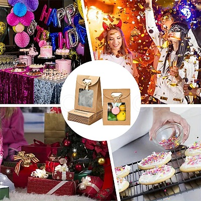 12Pcs Blank Kraft Paper Bags ABAG-YW0001-11-1
