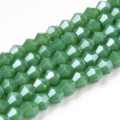 Opaque Solid Color Electroplate Glass Beads Strands LS-EGLA-A039-P2mm-A08-1