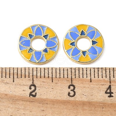 Brass Enamel Beads KK-P290-31G-01-1