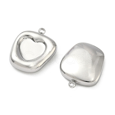 304 Stainless Steel Pendant Cabochon Settings STAS-C167-07D-P-1