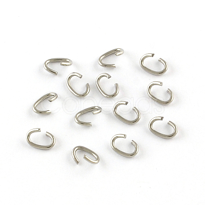 Tarnish Resistant Oval 304 Stainless Steel Open Jump Rings STAS-R067-02-1