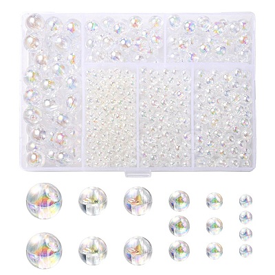 5 Style Transparent Acrylic Beads TACR-YW0001-72-1
