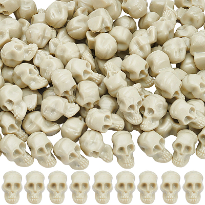 120Pcs Mini Resin Skull Display Decorations FIND-SP0005-58B-1