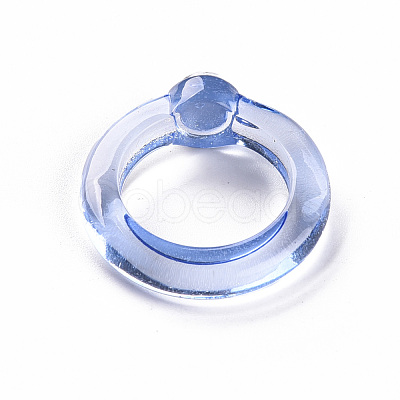 Transparent Acrylic Finger Rings RJEW-T010-07-1