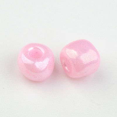 6/0 Opaque Colours Round Glass Seed Beads X-SEED-A010-4mm-55-1