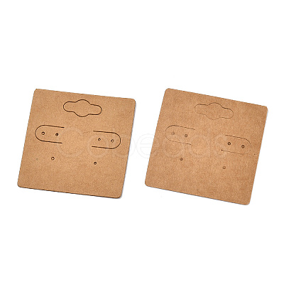 Kraft Paper Earring Display Cards with Hanging Hole EDIS-N010-01-1