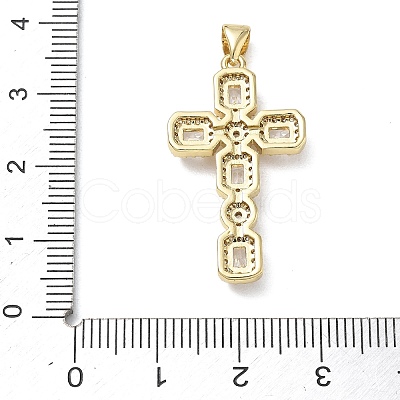 Brass Micro Pave Cubic Zirconia Pendants KK-CBA56EF-32G-01-1