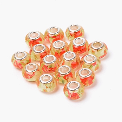 Resin European Beads RESI-WH0014-36-1