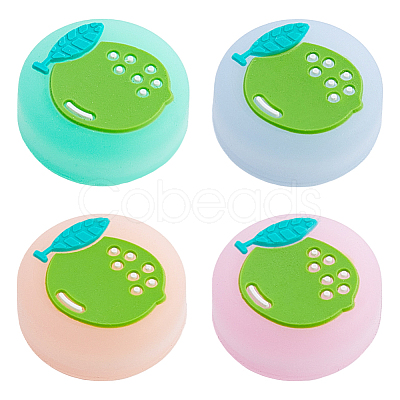 4Pcs 4 Colors Silicone Replacement Thumb Grip Caps AJEW-GF0009-67C-1