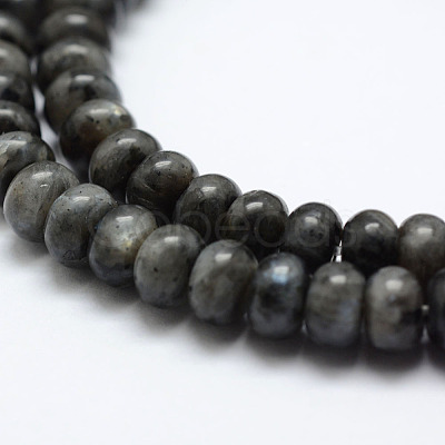 Natural Larvikite Beads Strands X-G-G665-06-6x4mm-1