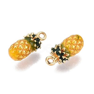 Brass Enamel Charms KK-G462-31LG-1