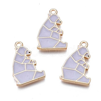 Rack Plating Alloy Enamel Pendants ENAM-S122-76-1