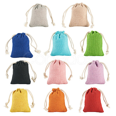 22Pcs 11 Colors Rectangle Cloth Packing Pouches ABAG-TA0001-87A-1