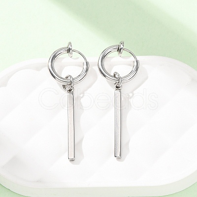 201 Stainless Steel Hoop Dangle Earrings for Women SA-CBA8B85-16P-1