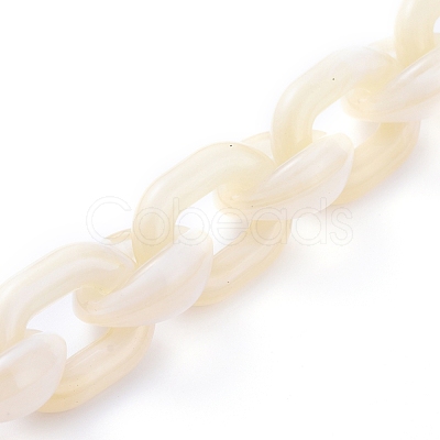 Transparent Acrylic Handmade Cable Chain AJEW-JB00546-01-1