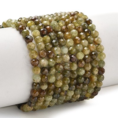 Natural Green Garnet Beads Strands G-Z161-A03-4mm-1
