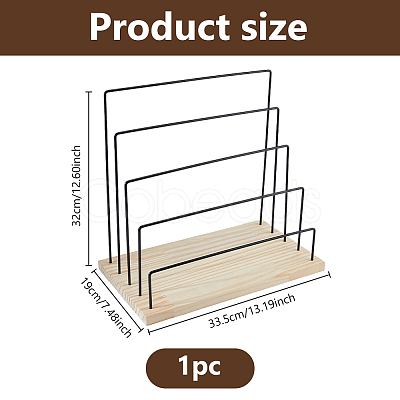 5-Tier Black Iron Earring Card Display Stands EDIS-WH0041-03-1