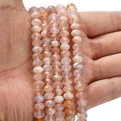 Natural Cherry Blossom Agate Beads Strands G-Z111-A40-1