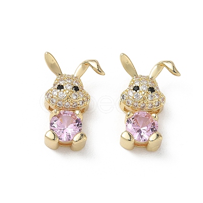 Brass Micro Pave Mixed Color Cubic Zirconia Pendants KK-A299-07G-1