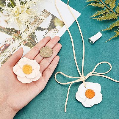 2Pcs 2 Colors Gesso Car Air Vent Decorations AJEW-FH0002-51-1
