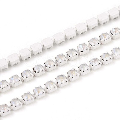 Iron Rhinestone Glass Cup Chain CH-U001-01K-1