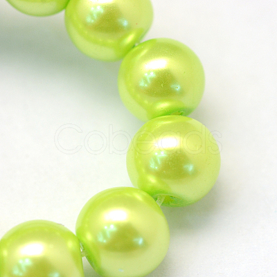 Baking Paint Pearlized Glass Pearl Round Bead Strands HY-Q003-4mm-66-1