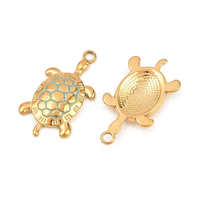304 Stainless Steel Enamel Pendants STAS-K293-25G-1