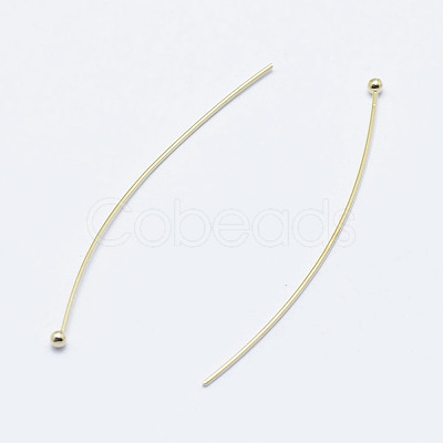 Brass Ball Head Pins KK-G331-10-0.6x20-NF-1
